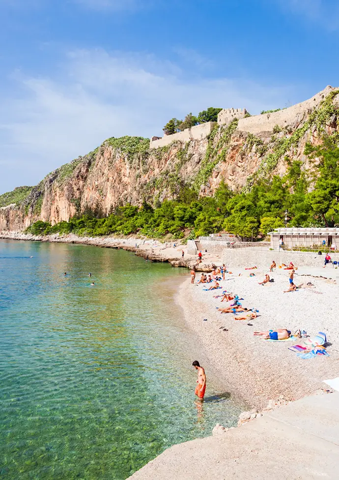 Arvanitia Beach in Nafplion
